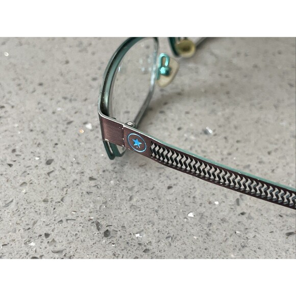 Converse Ripper Eyeglasses Frames ONLY 51-16-135 Brown/Teal full rim rectangle - Picture 4 of 16